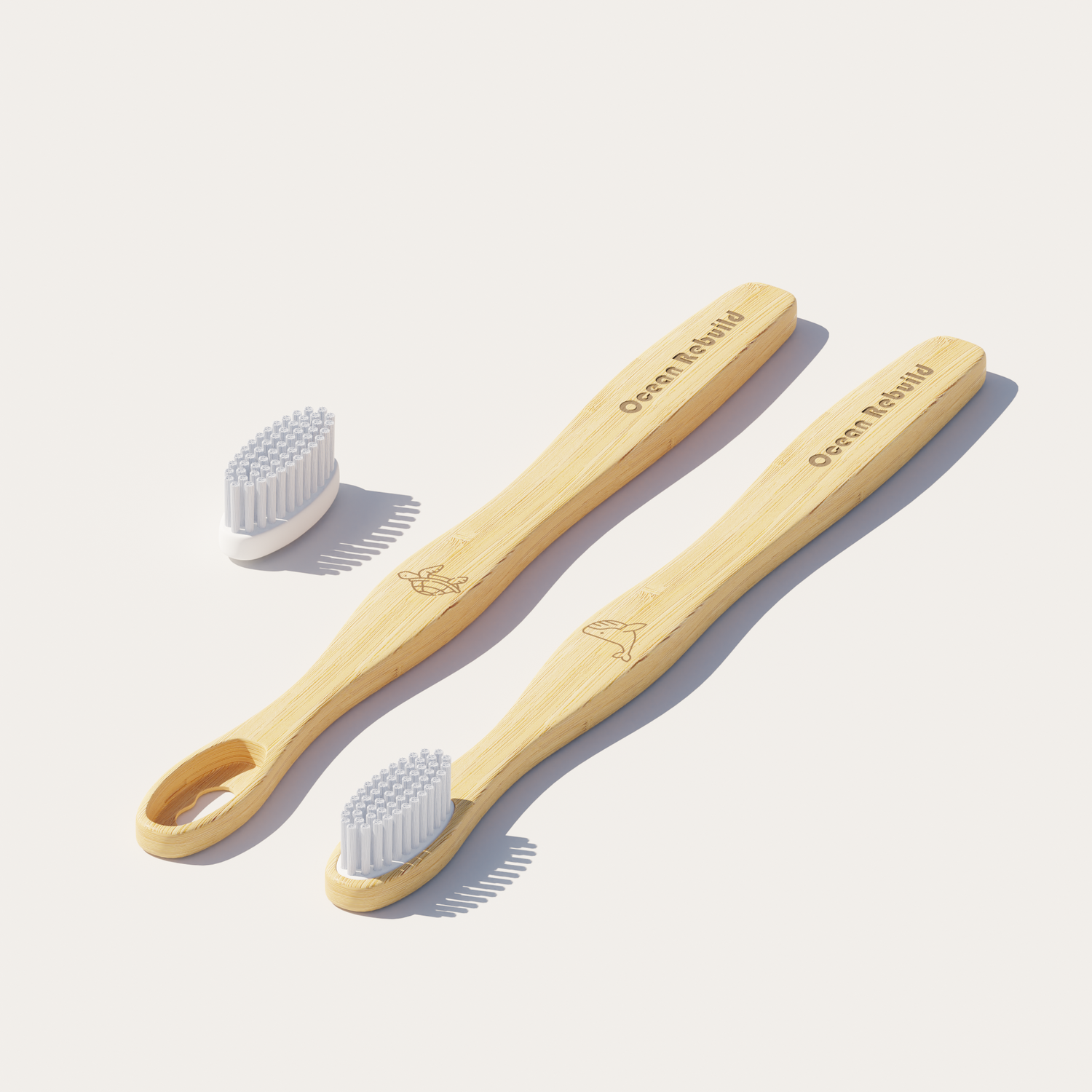 Render Ocean Rebuild Toothbrush with removable bristles made from bamboo